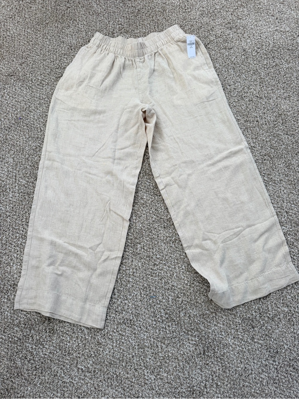 High waisted linen blend super wide leg pants. Old Navy. Petite XS. NWT
